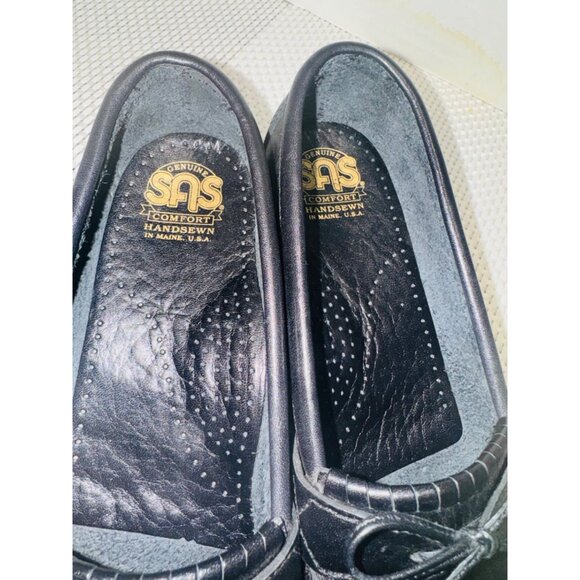 SAS Navy Tassled Leather Comfort Cushioned Loafers Size 7M Work Preppy - Picture 7 of 10